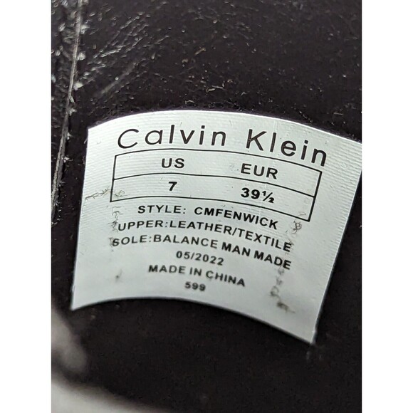 Calvin Klein Fenwick Chelsea Boots Mens 7 Black Leather Pull On Shoes NWB main image 5